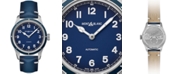 Montblanc Men's Swiss Automatic 1858 Blue Leather Strap Watch 40mm